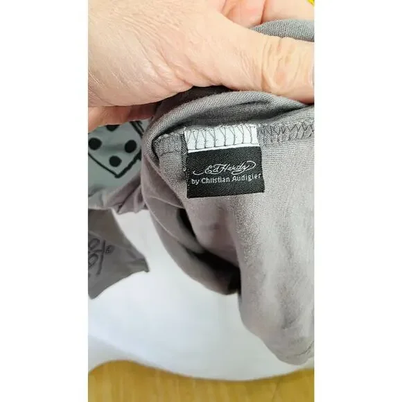 Vintage Ed Hardy Men's XL Skull Snake Graphic Long Sleeve Tee Y2K Streetwear - Picture 5 of 13